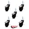 Service Caster 3 Inch Black Hooded Neoprene Rubber 5/16 Inch Threaded Stem Casters SCC, 5PK SCC-TS03S310-NPRB-BK-5161815-5 - alternate 3